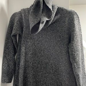 Tahari grey cowl neck sweater size small